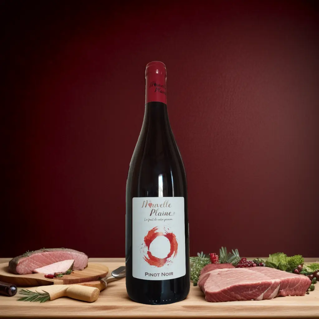 pinot-noir-2022-viande Vin rouge Pinot Noir 2022 de Nouvelle Plaine